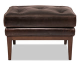 CC - Belvedere Tufted Footstool - Dark Brown