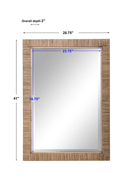 Cape - Natural Rattan Mirror - Light Brown