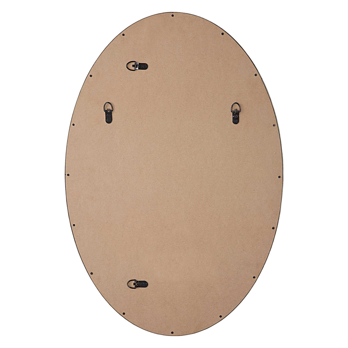 Mirror With Subtle Brown Antiquing - Metallic Silver