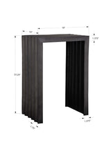 In The Groove - Aluminum Accent Table - Black