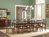 Charleston - Rectangle Leg Dining Table With 2-22in leaves - Dark Brown
