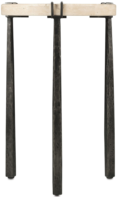 Driftwood - Metal Spot Table - Beige / Gray