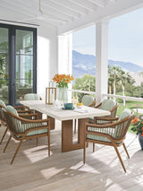 Palm Desert Poolside - Rectangular Dining Table - Dark Brown / White