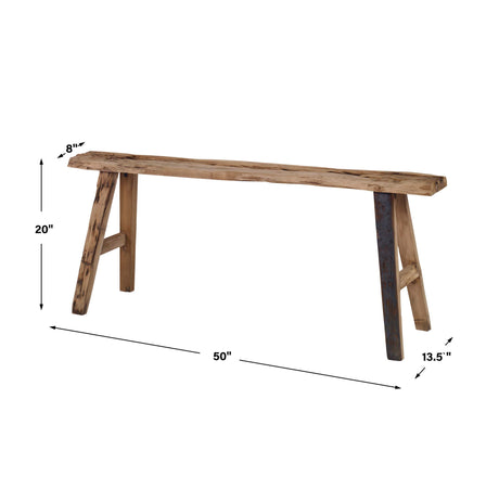 Paddock - Rustic Bench - Brown, Dark