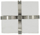 Melange - Bubble Glass Accent Table - Pearl Silver