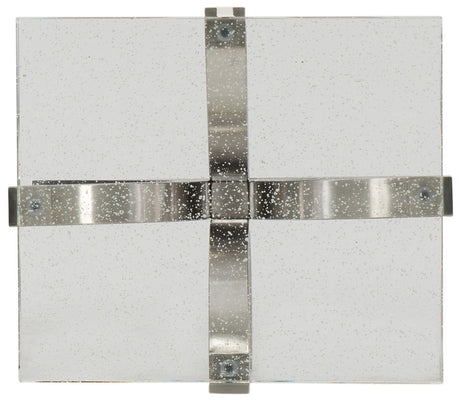 Melange - Bubble Glass Accent Table - Pearl Silver