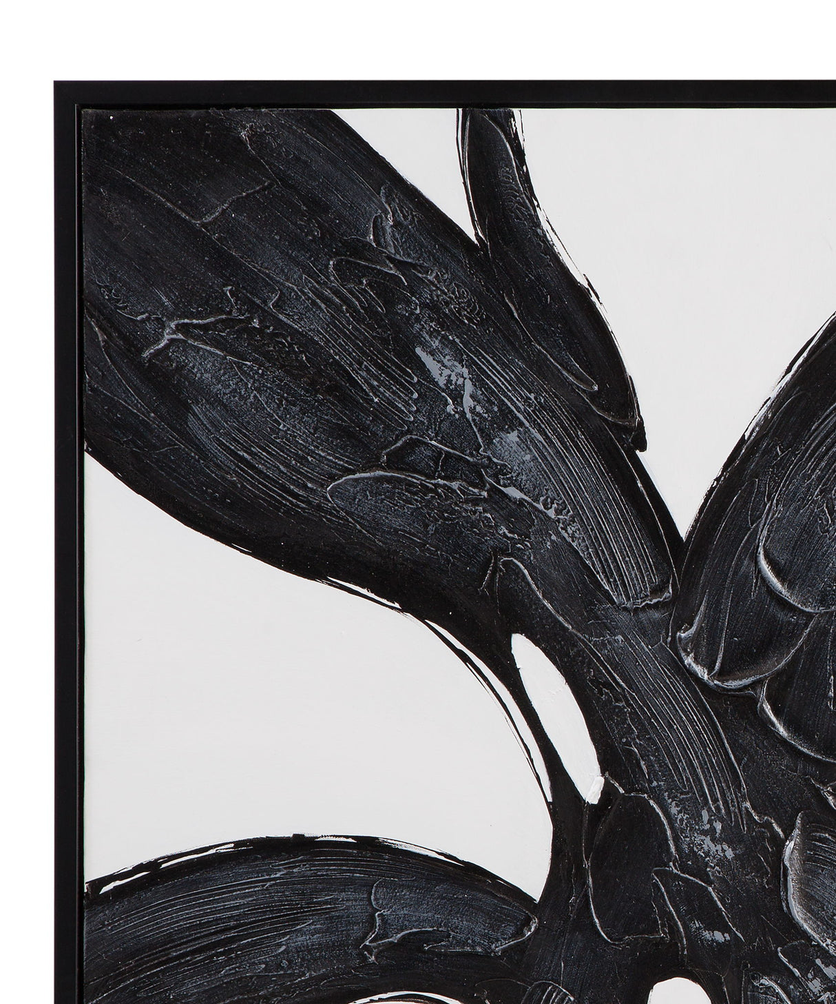 Shadows Fall Framed Canvas - Black / White