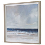 Distant Land - Framed Print - Blue