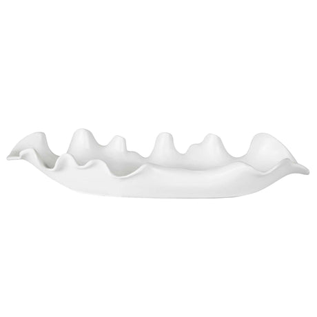 Ruffled Feathers - Modern Bowl - White