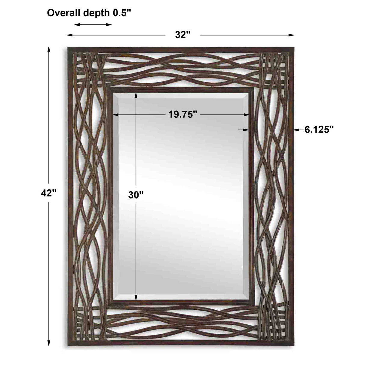 Dorigrass - Metal Mirror - Brown