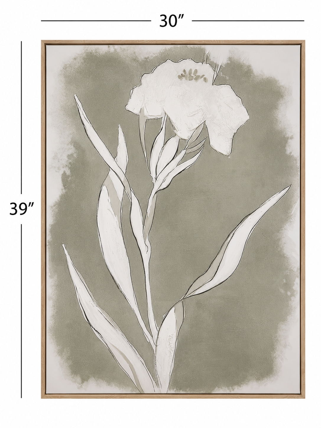 Serene Botanical II Framed Canvas - Beige