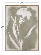 Serene Botanical II Framed Canvas - Beige