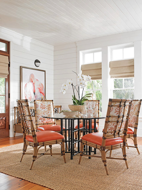 Twin Palms - Summer Isle Upholstered Side Chair - Light Brown / Orange