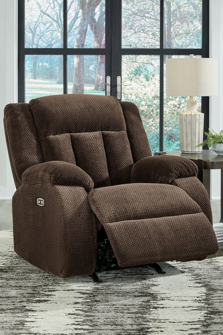 Free Wake - Power Rocker Recliner - Chocolate