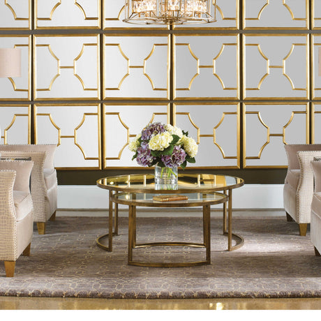 Rhea - Nested Coffee Tables, Set Of 2 - Gold