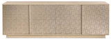 Geometry - Entertainment Console - Polished Limestone