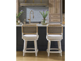 Oasis - Shoreline Swivel Counter Stool - White / Light Brown