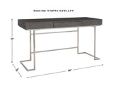 Claude - Modern Oak Desk - Gray, Dark