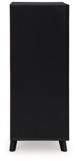 Danziar - Five Drawer Wide Chest - Black