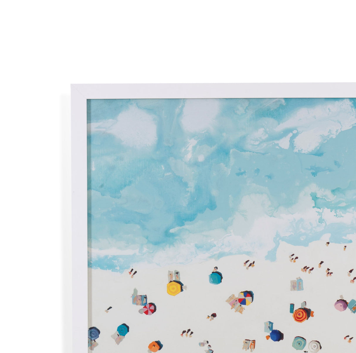 Beach Day Framed Print - Light Blue