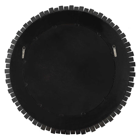 Circle Of Piers - Round Mirror - Black