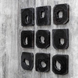 Bahati - Ebony Wood Wall Art, Set Of 9 - Black