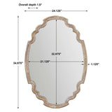 Ludovica - Aged Wood Mirror - Gold