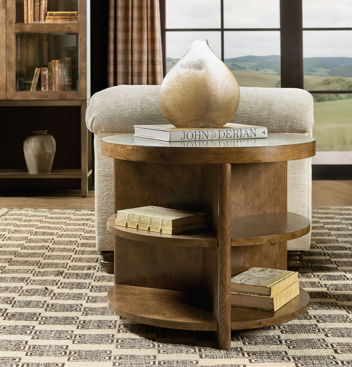 Melange - Mulholland Display Cabinet - Dark Brown