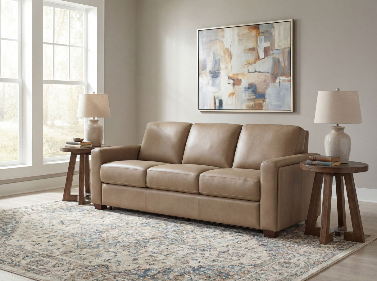 SS - Griffin Queen Sleeper Sofa - Light Brown