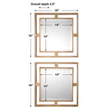 Allick - Square Mirrors, Set Of 2 - Gold