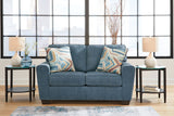 Cashton - Loveseat - Blue