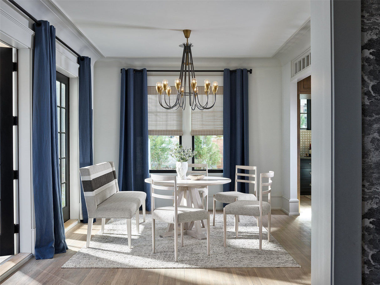 Modern Farmhouse - Peyton Banquette - Pearl Silver