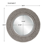 Portside - Round Gray Mirror