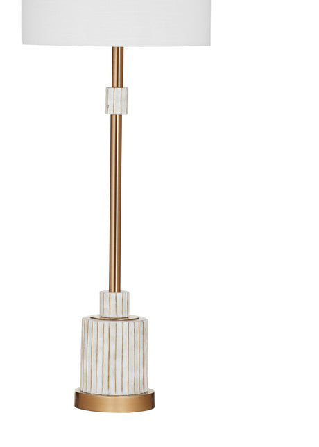 Alden - Table Lamp - White / Gold