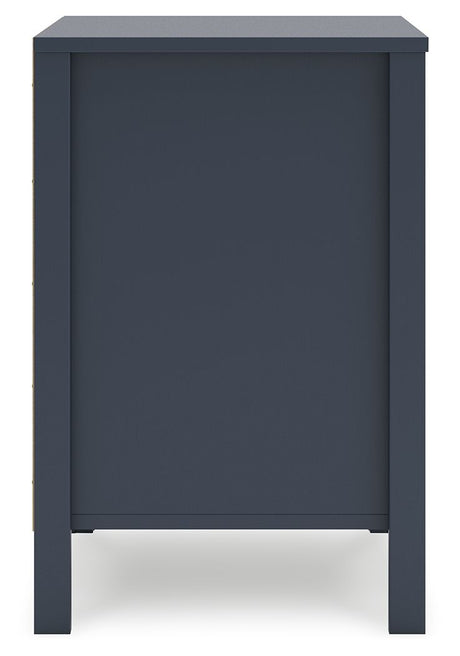 Simmenfort - Two Drawer Night Stand - Navy Blue