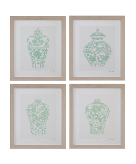 Mint Vases IV Framed Print - Green