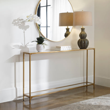 Console Table - Warm Gold