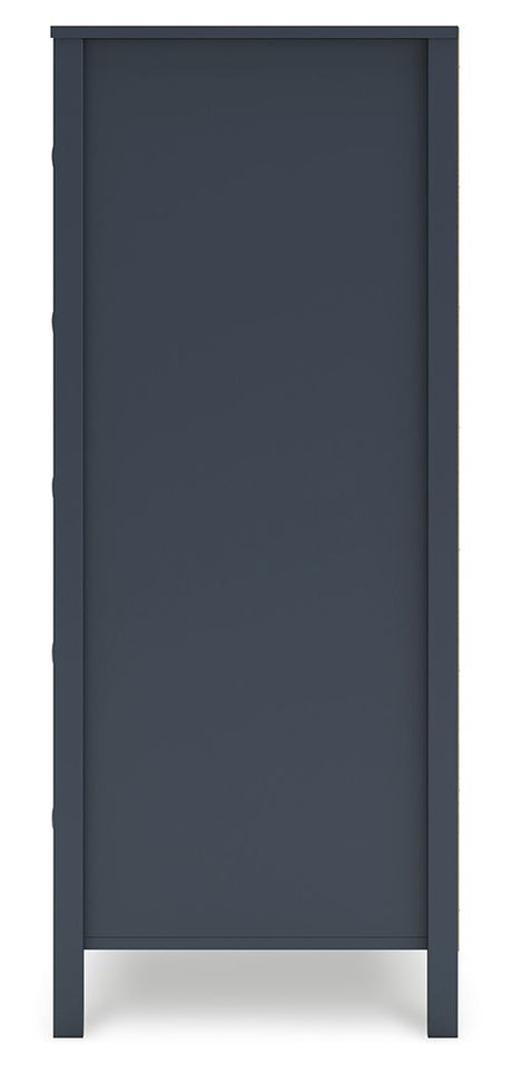 Simmenfort - Five Drawer Chest - Navy Blue