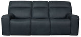 MS - Riverton Power Sofa With Power Headrest And Lumbar - Black