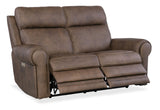MS - Duncan Power Loveseat With Power Headrest & Lumbar - Dark Brown