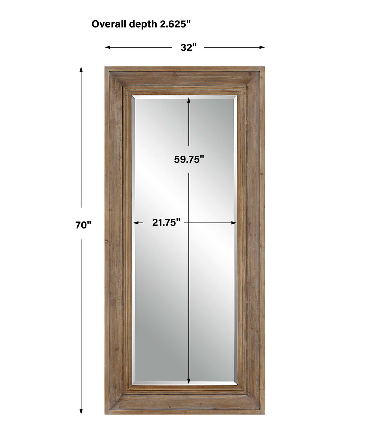 Missoula - Large Natural Wood Mirror