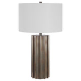 Khalio - Gun Metal Table Lamp - Brown, Dark