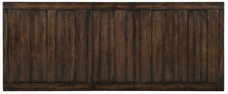 Roslyn County - Trestle Dining Table With Leaves - Dark Brown
