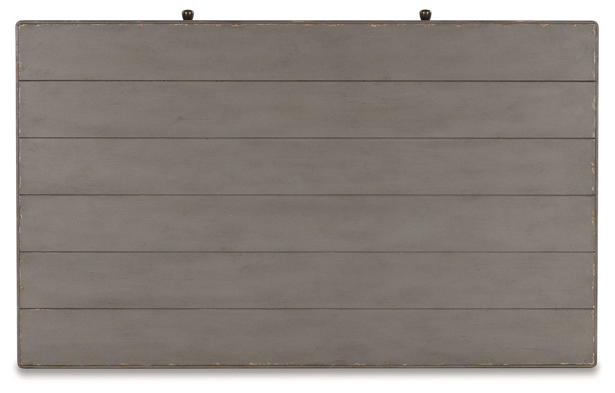 Charina - Antique Gray - Rectangular Cocktail Table