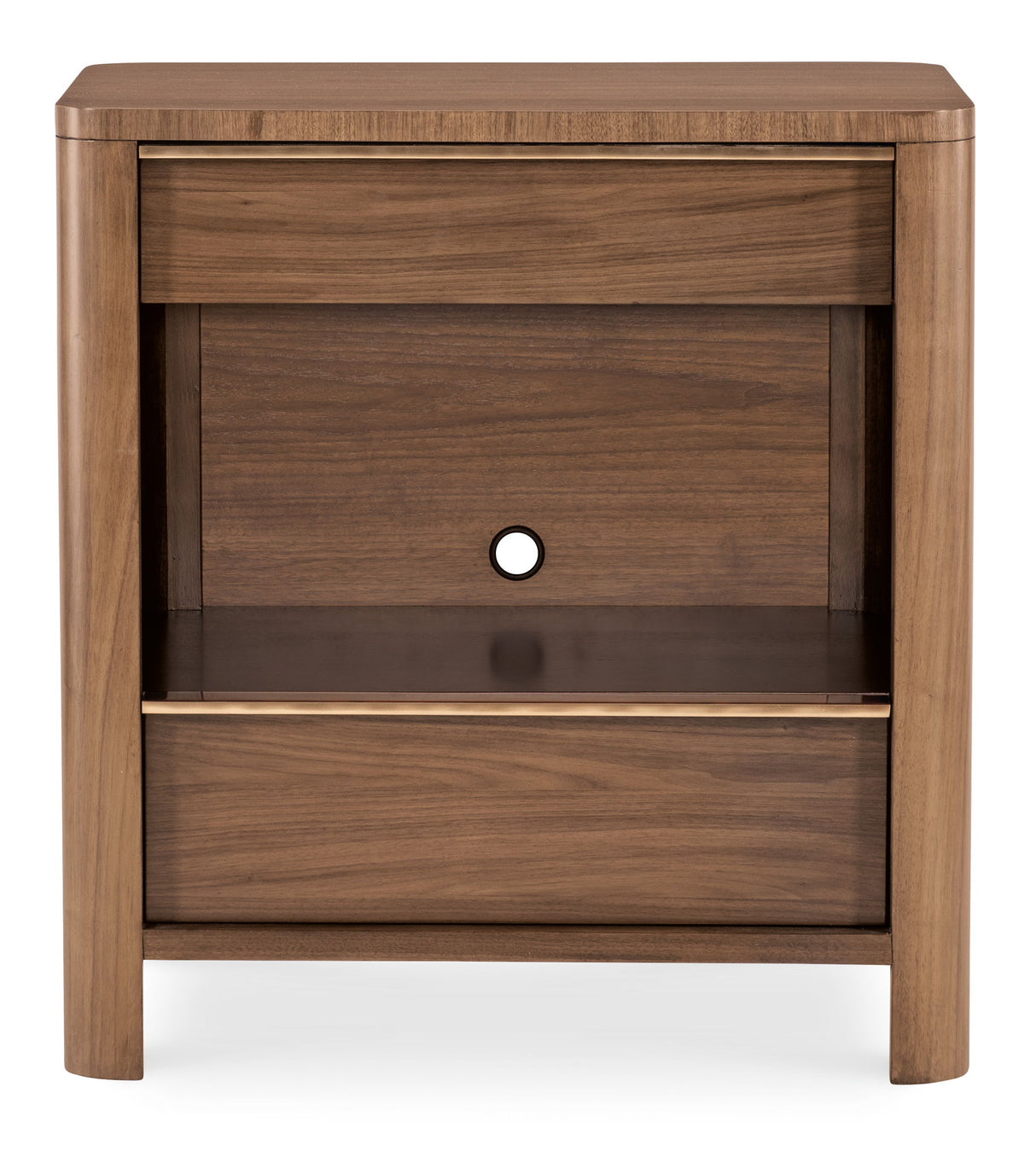 Eleana - Two Drawer Nightstand - Medium Wood