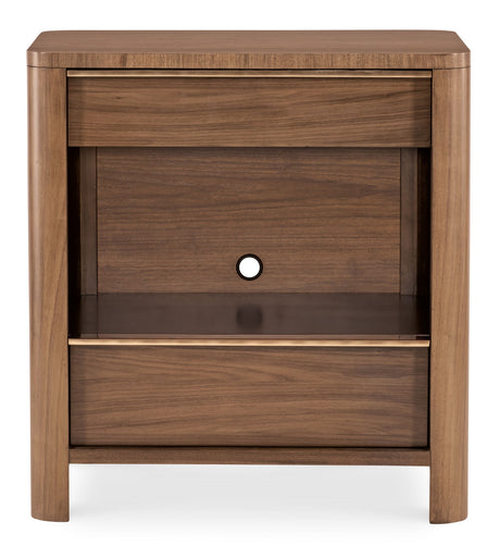 Eleana - Two Drawer Nightstand - Medium Wood