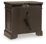 Wickenger - Two Drawer Night Stand - Dark Brown