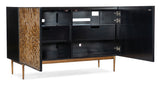 Melange - Fingerprints 2-Door Credenza - Black / Gold