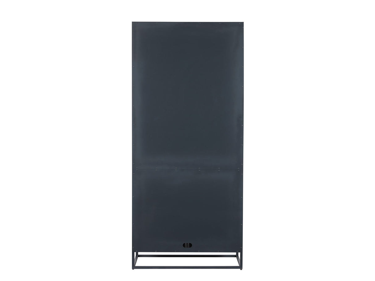 Getaway - Santorini Tall Metal Kitchen Cabinet - Black