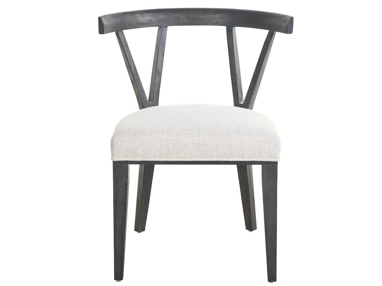 Dwell - Basalt Side Chair (Set of 2) - Dark Gray / White